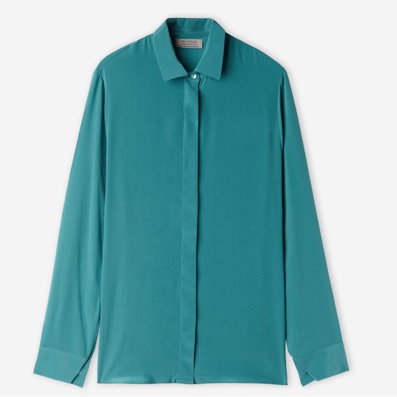 100% FALCONERI Silk Blouse - Picture 3 of 9